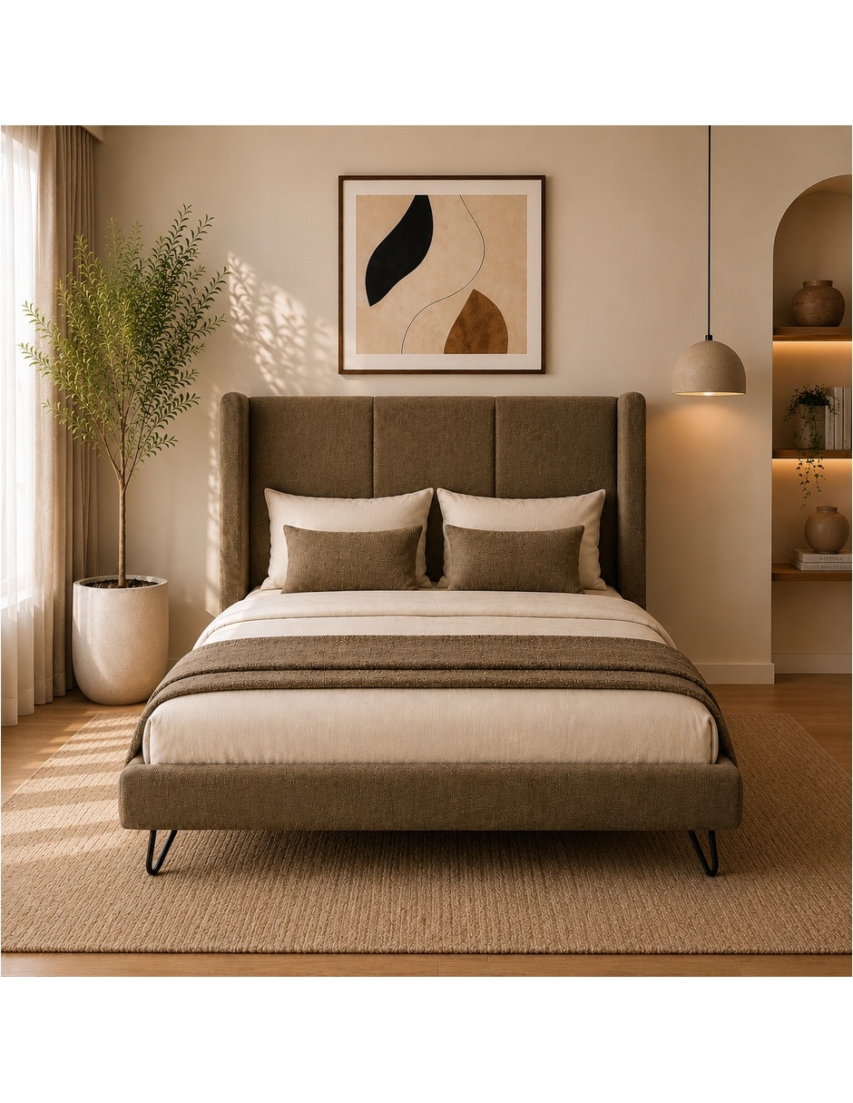 Cama hampton de tela 7