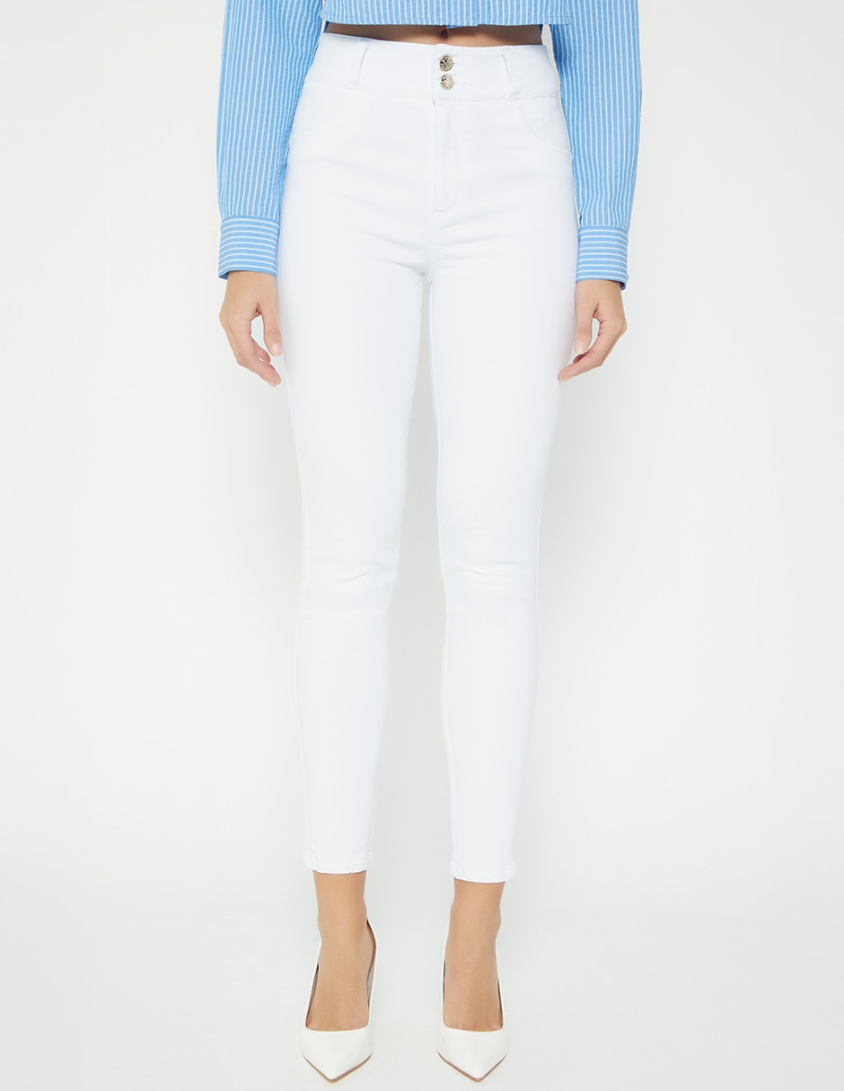 jeans skinny cintura alta studio f para mujer 1