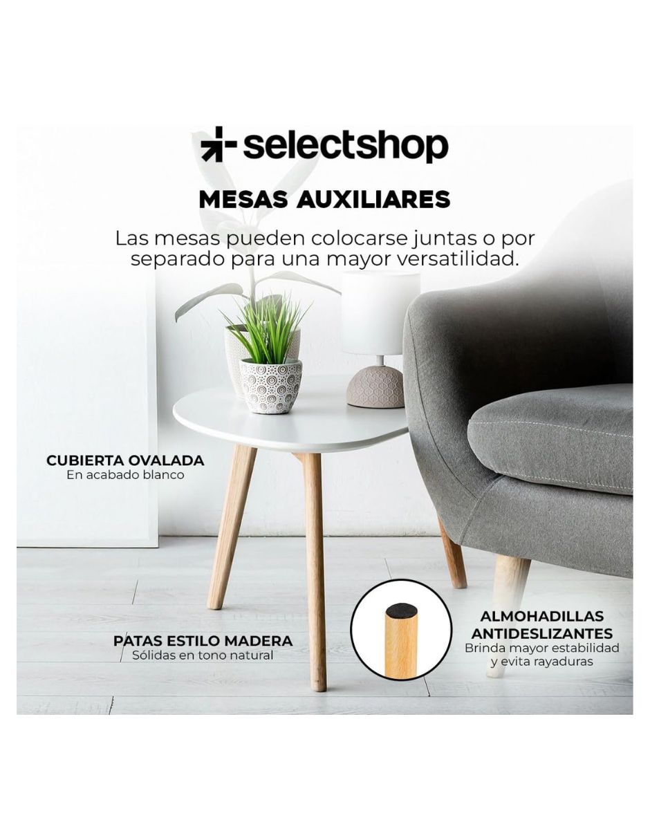 Juego de mesas para áreas múltiples de mdf 2 piezas 5