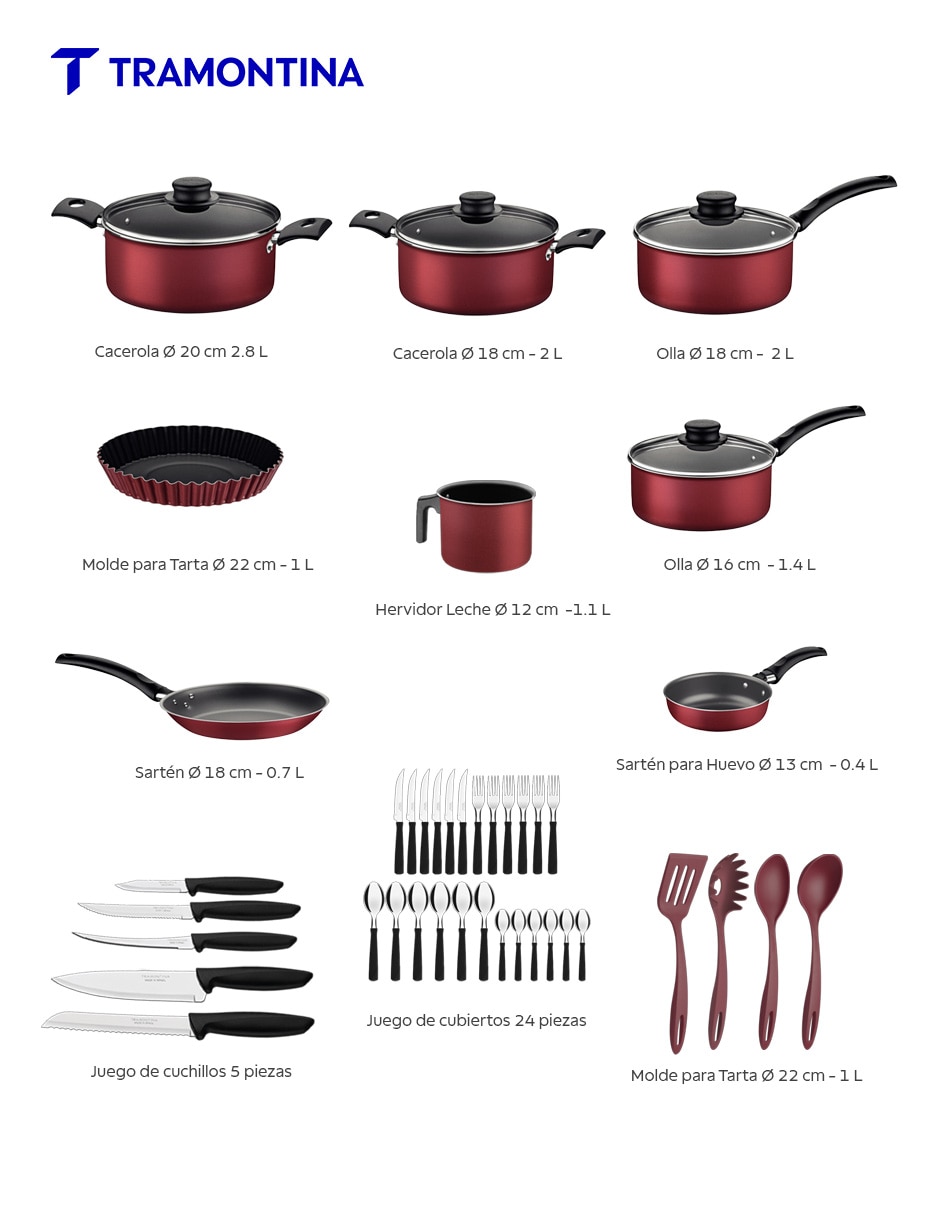 Batería de cocina de aluminio antiadherente Starflon Max 45 piezas 8