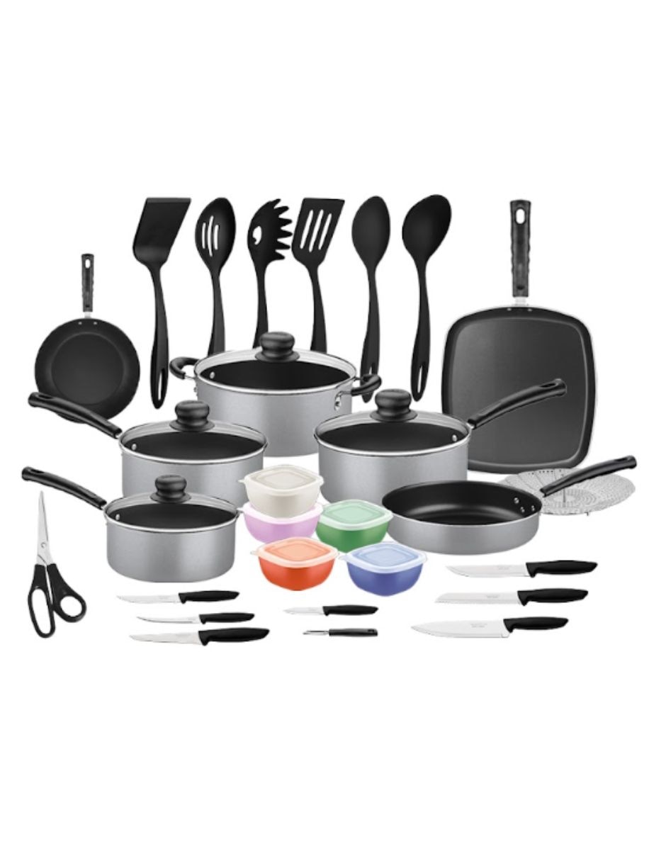 Batería de cocina de aluminio antiadherente Starflon Max 32 piezas Batería de cocina de aluminio antiadherente Starflon Max 32 piezas