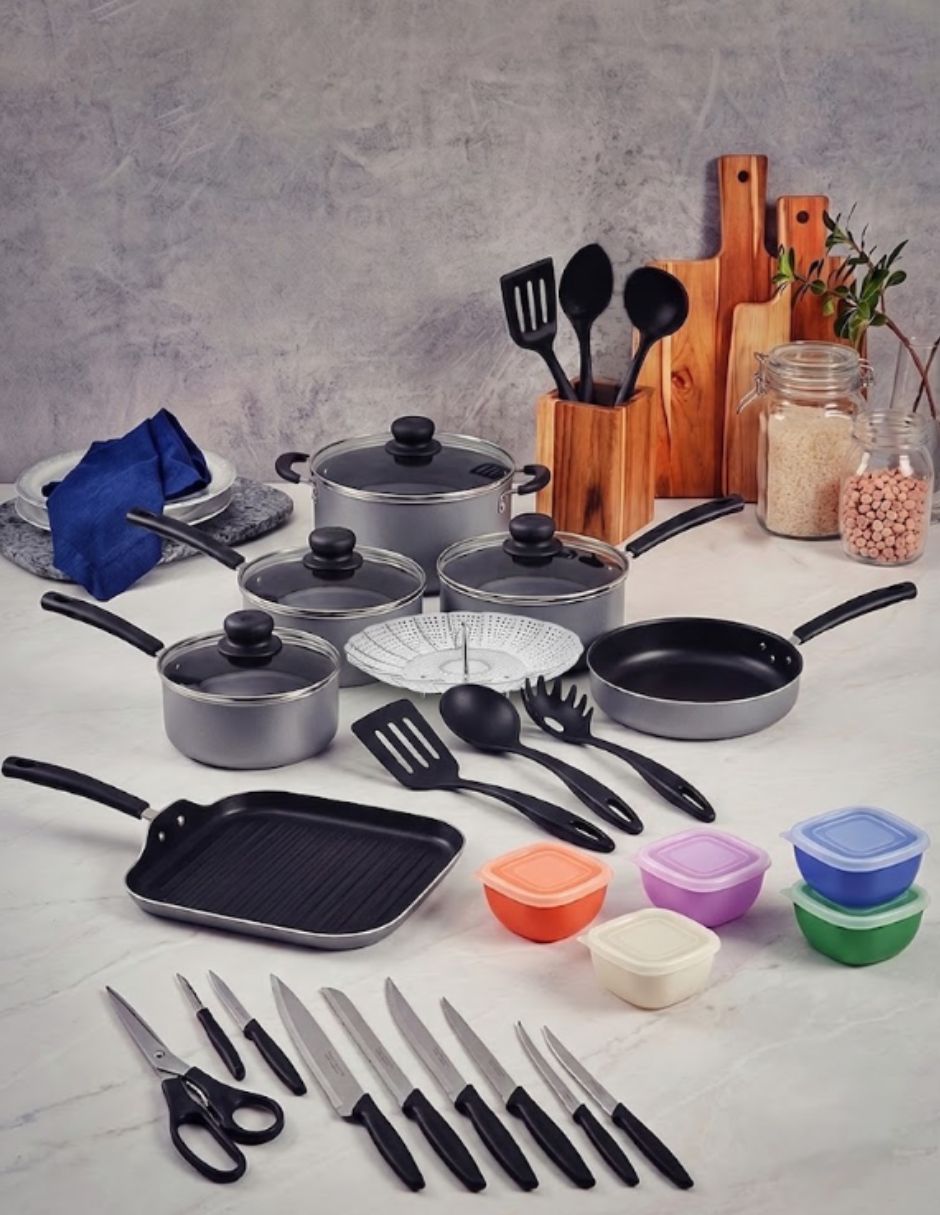 Batería de cocina de aluminio antiadherente Starflon Max 32 piezas 7