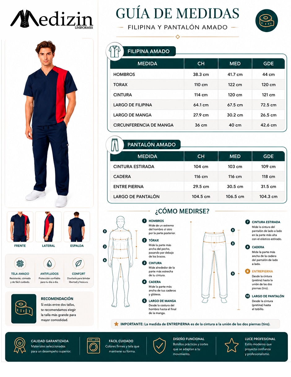 Pijama quirúrgica medizin uniformes estilo relajado para hombre