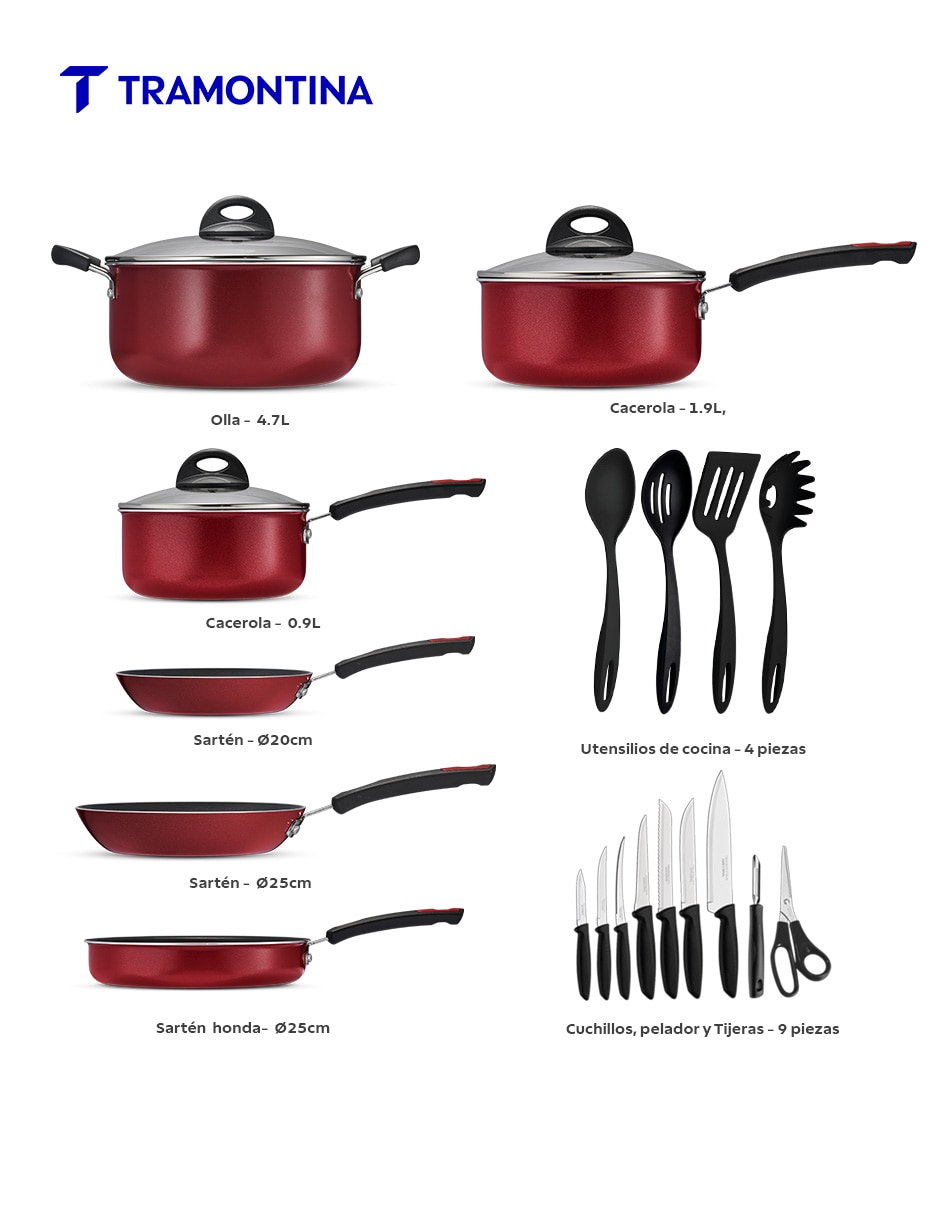 Batería de cocina de aluminio antiadherente Starflon Max 22 piezas 11