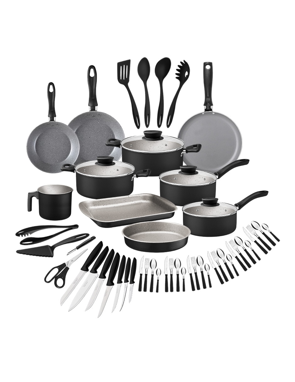 Batería de cocina de aluminio antiadherente Starflon Max 53 piezas Batería de cocina de aluminio antiadherente Starflon Max 53 piezas