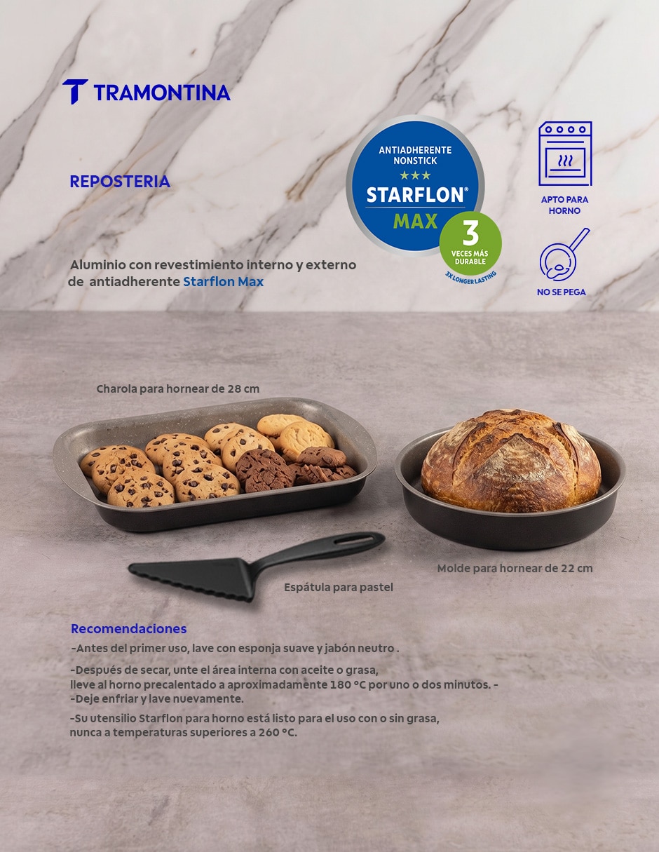 Batería de cocina de aluminio antiadherente Starflon Max 53 piezas 4