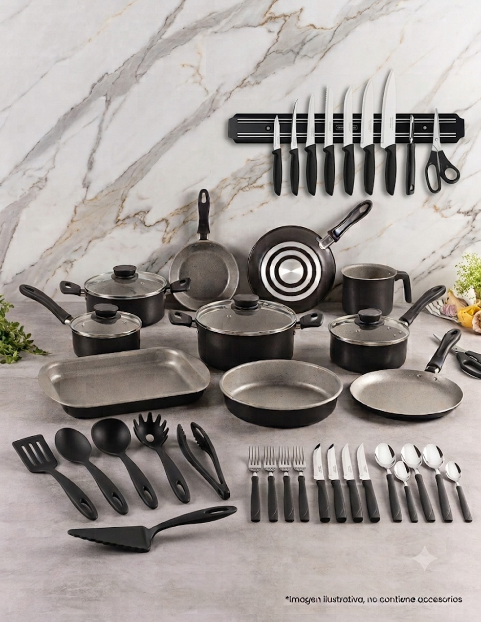 Batería de cocina de aluminio antiadherente Starflon Max 53 piezas 6
