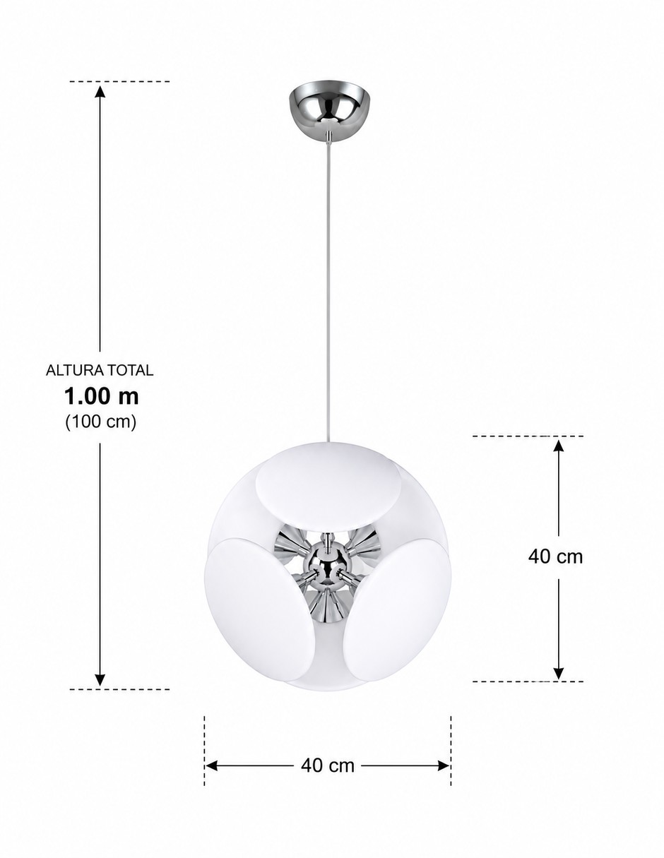 Lámpara colgante Incandescente y LED WC8016/6 3