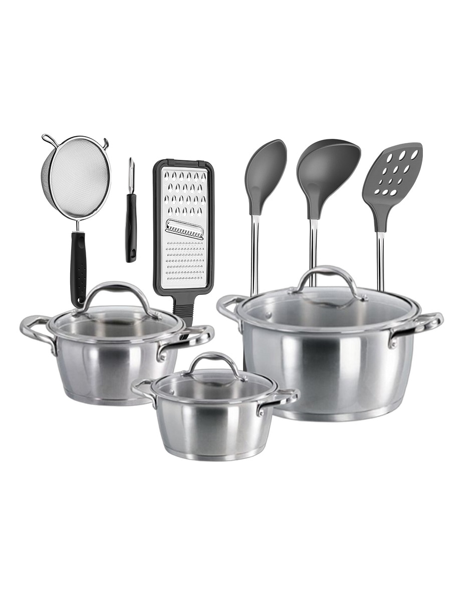 Batería de cocina de acero inoxidable 12 piezas Batería de cocina de acero inoxidable 12 piezas