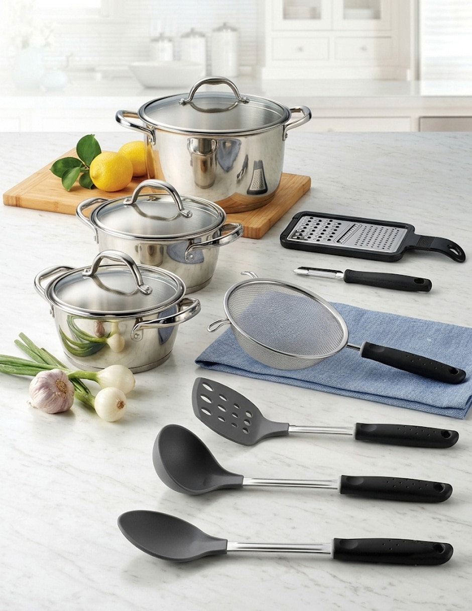 Batería de cocina de acero inoxidable 12 piezas 5
