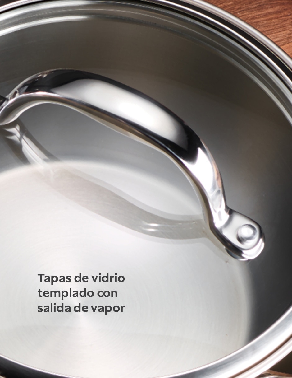 Batería de cocina de acero inoxidable 12 piezas 9