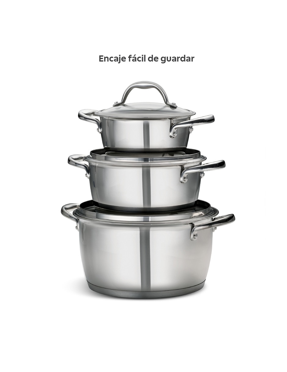 Batería de cocina de acero inoxidable 12 piezas 6