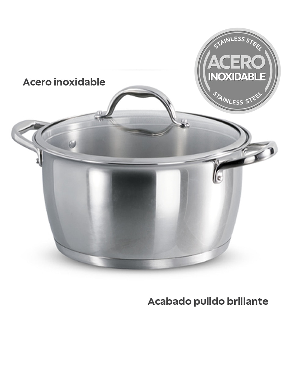 Batería de cocina de acero inoxidable 12 piezas 7