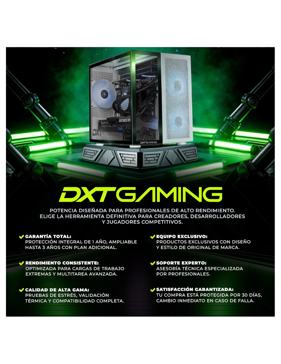 Computadora gamer DXTU516GB55060TITPB Intel core ultra 5 NVIDIA GeForce RTX 5060 Ti 16 GB RAM 1 TB 4