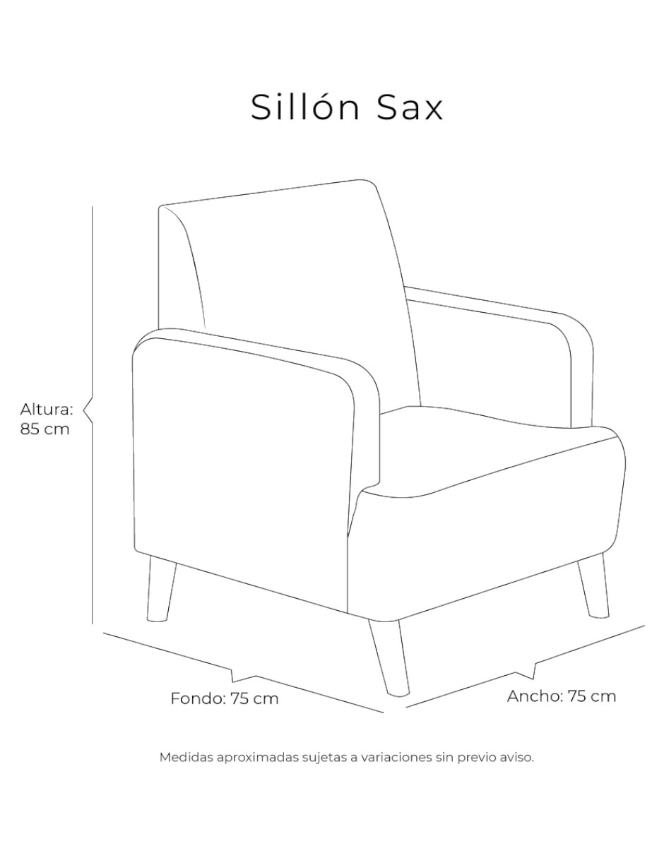 Sillón de madera y tela 5
