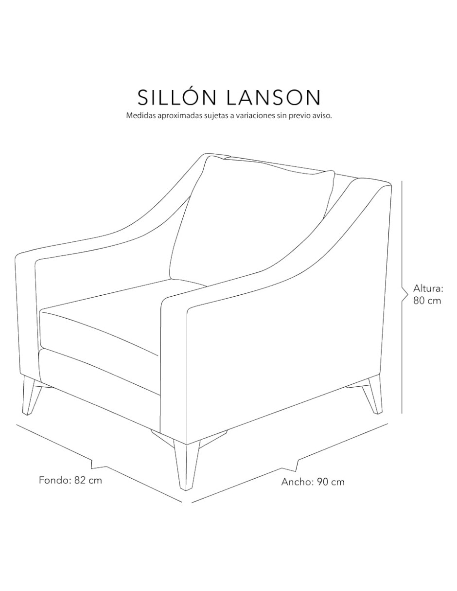Sillón de madera y tela 6