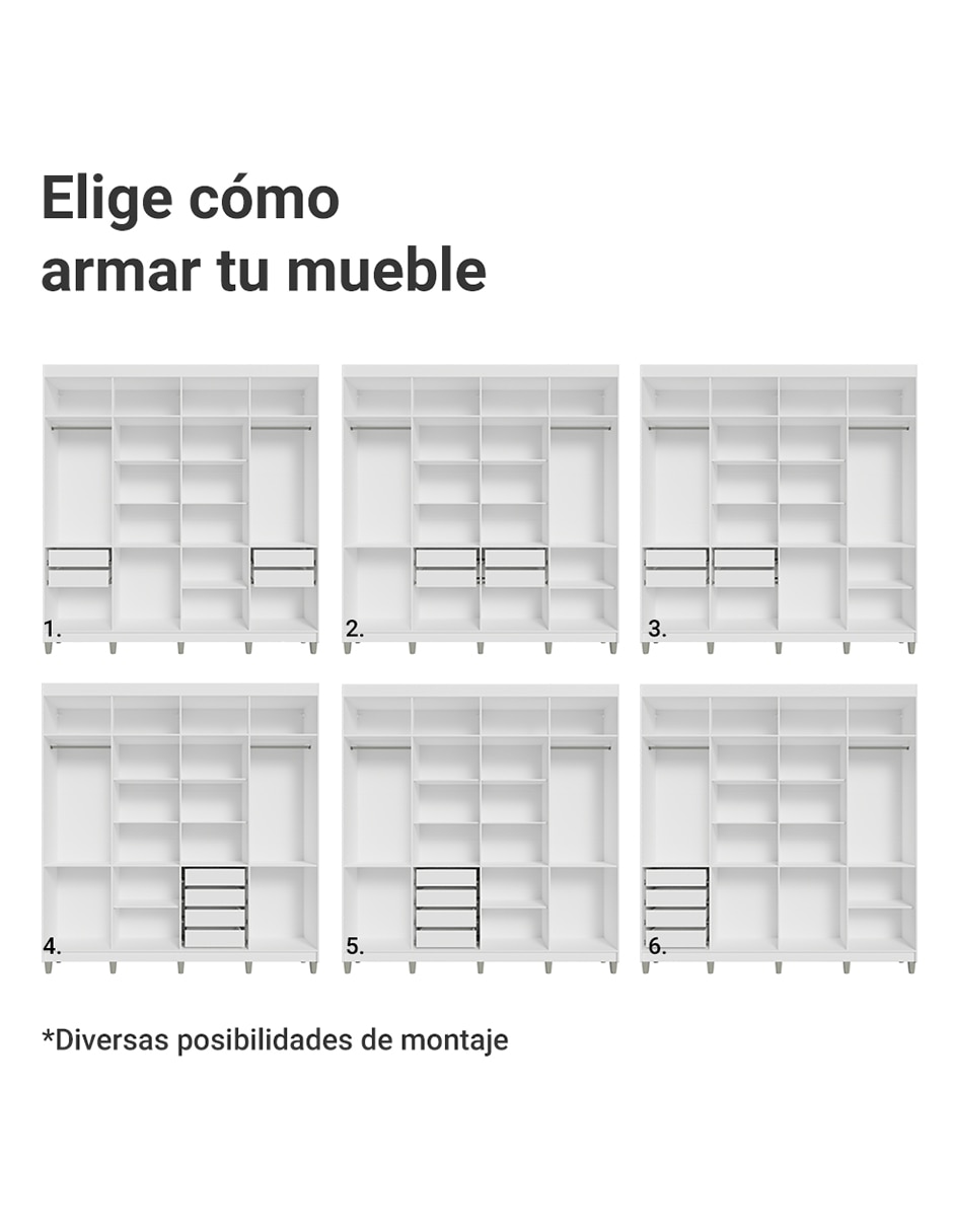 Ropero armable Madesa 1107K84GL1CP de MDP 9