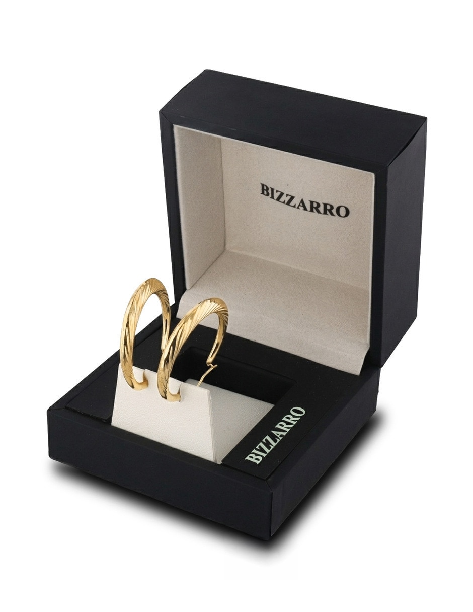 Arracadas joyerias bizzarro de oro amarillo 14 k con acabado brillante 3
