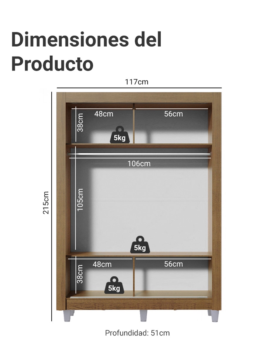 Ropero armable 10945ZCP de MDP 10