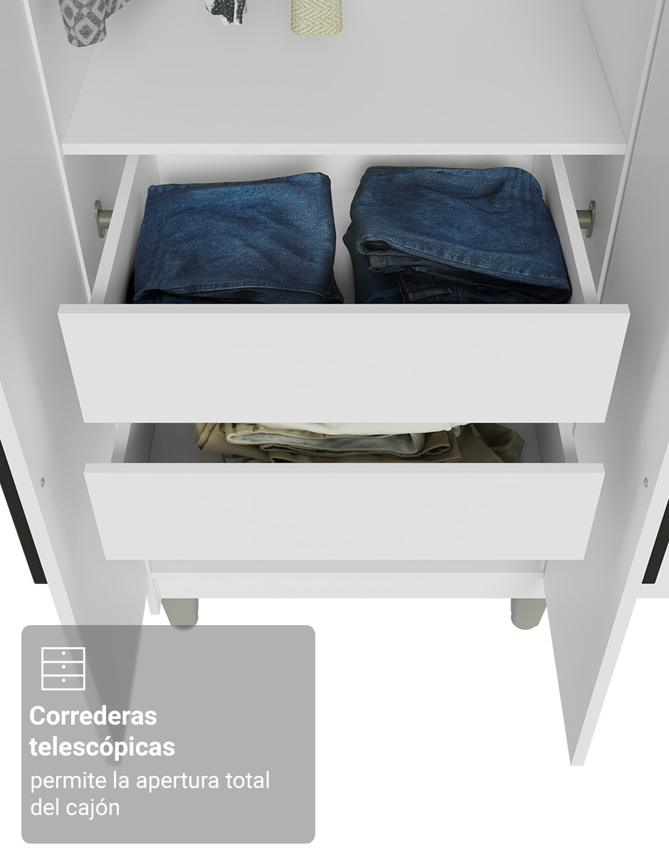 Ropero armable Madesa 1107K52E4GL1CP de MDP 7