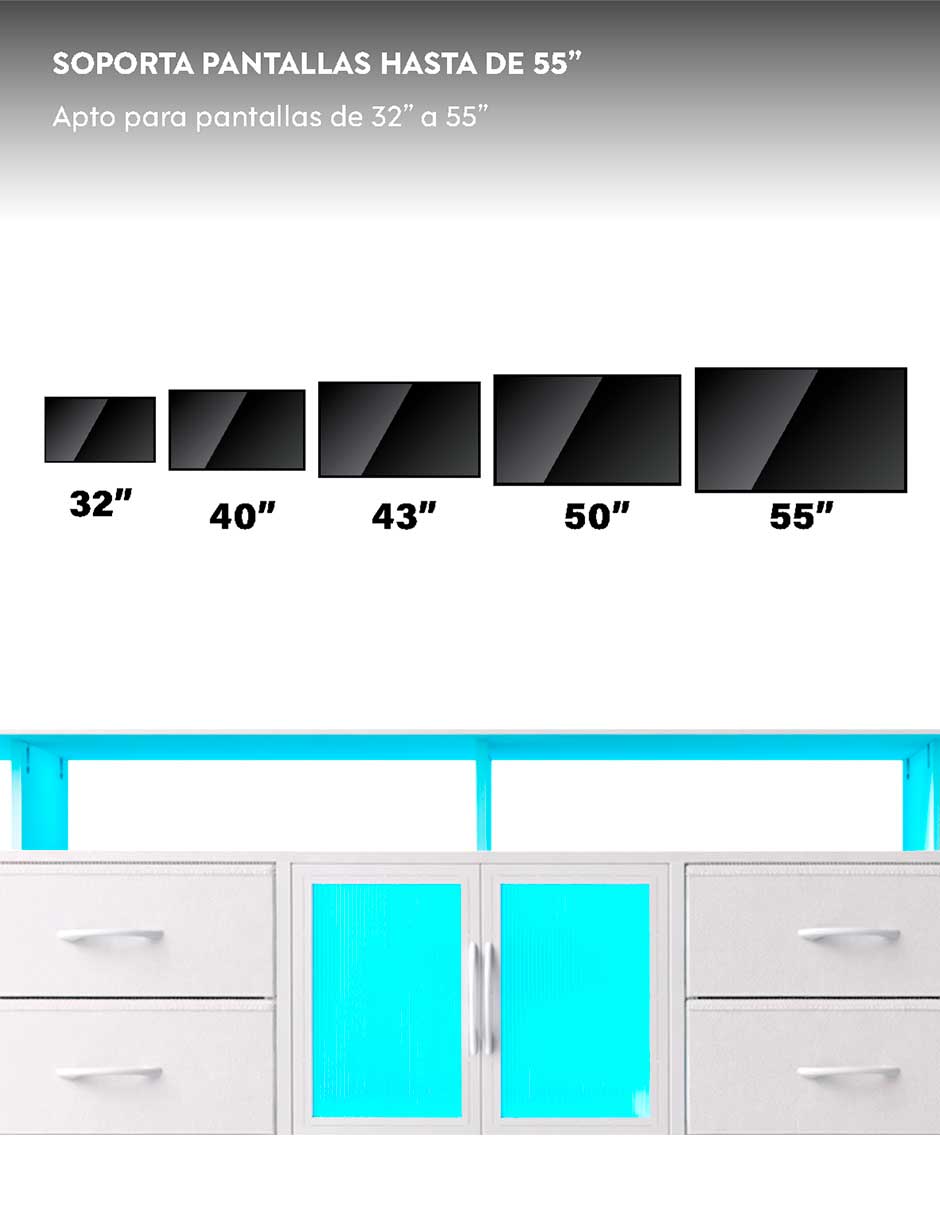 Mueble de TV armable de MDF 7