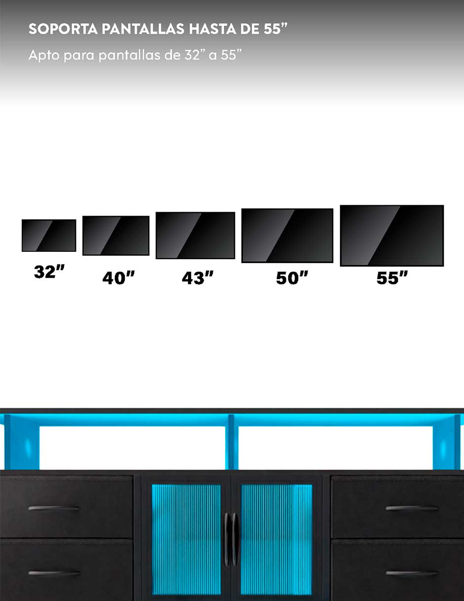 Mueble de tv armable de MDF 8