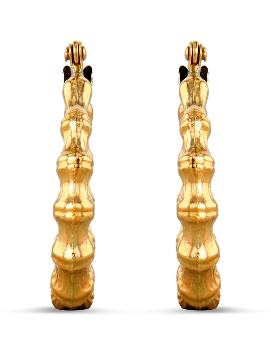 Arracadas joyerias bizzarro de oro amarillo 14 k con acabado brillante Arracadas joyerias bizzarro de oro amarillo 14 k con acabado brillante