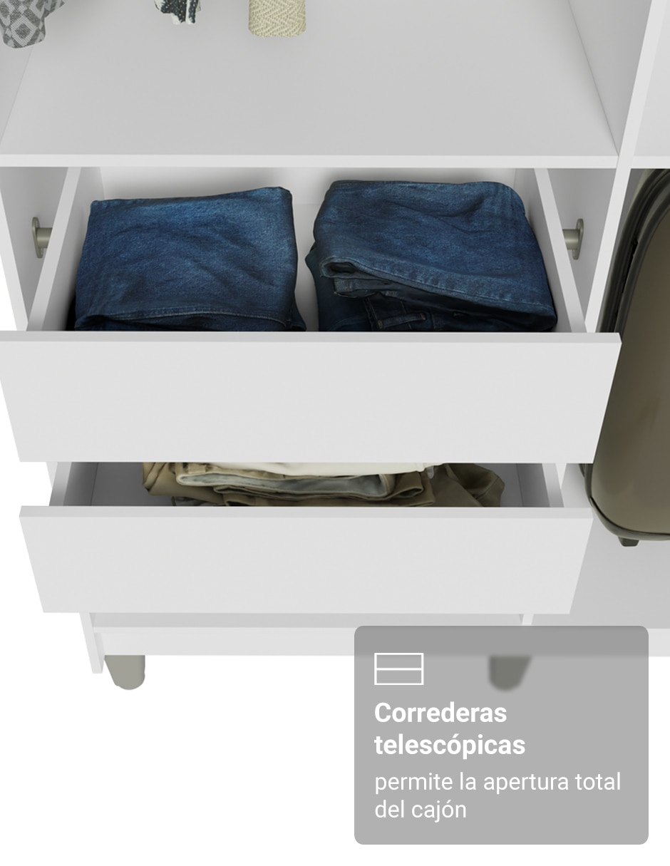 Ropero armable Madesa 110709CL4GL1CP de MDP 2