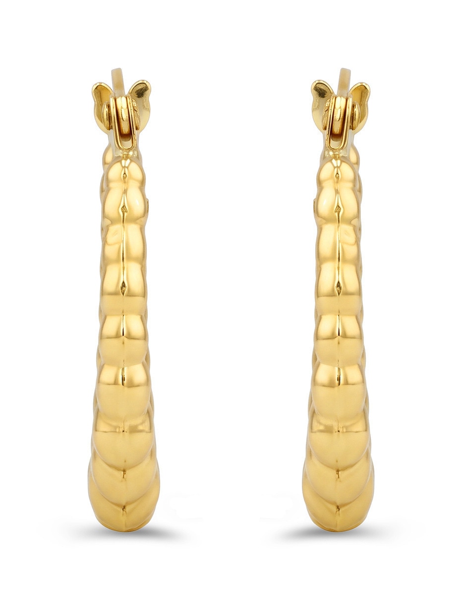 Arracadas joyerias bizzarro de oro amarillo 14 k con acabado brillante Arracadas joyerias bizzarro de oro amarillo 14 k con acabado brillante