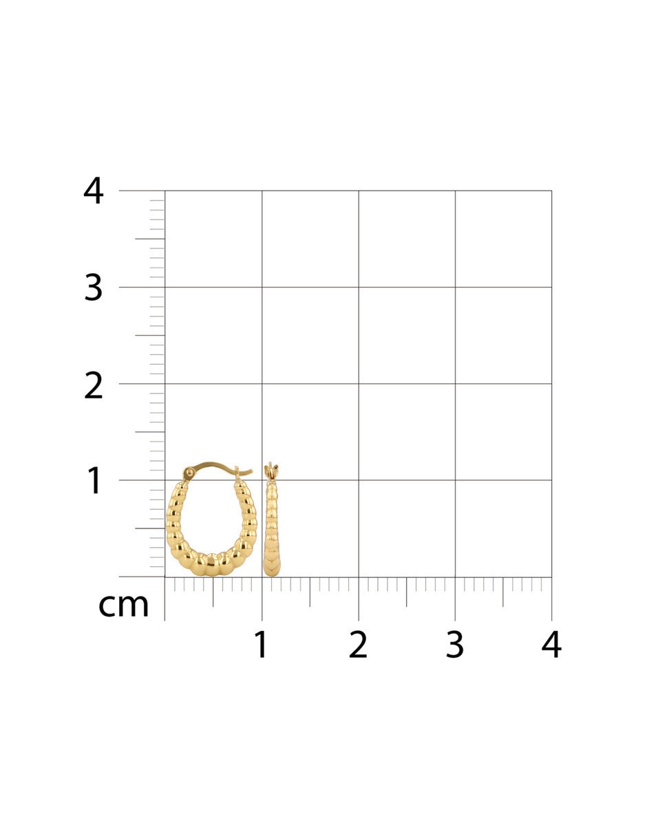 Arracadas joyerias bizzarro de oro amarillo 14 k con acabado brillante 5