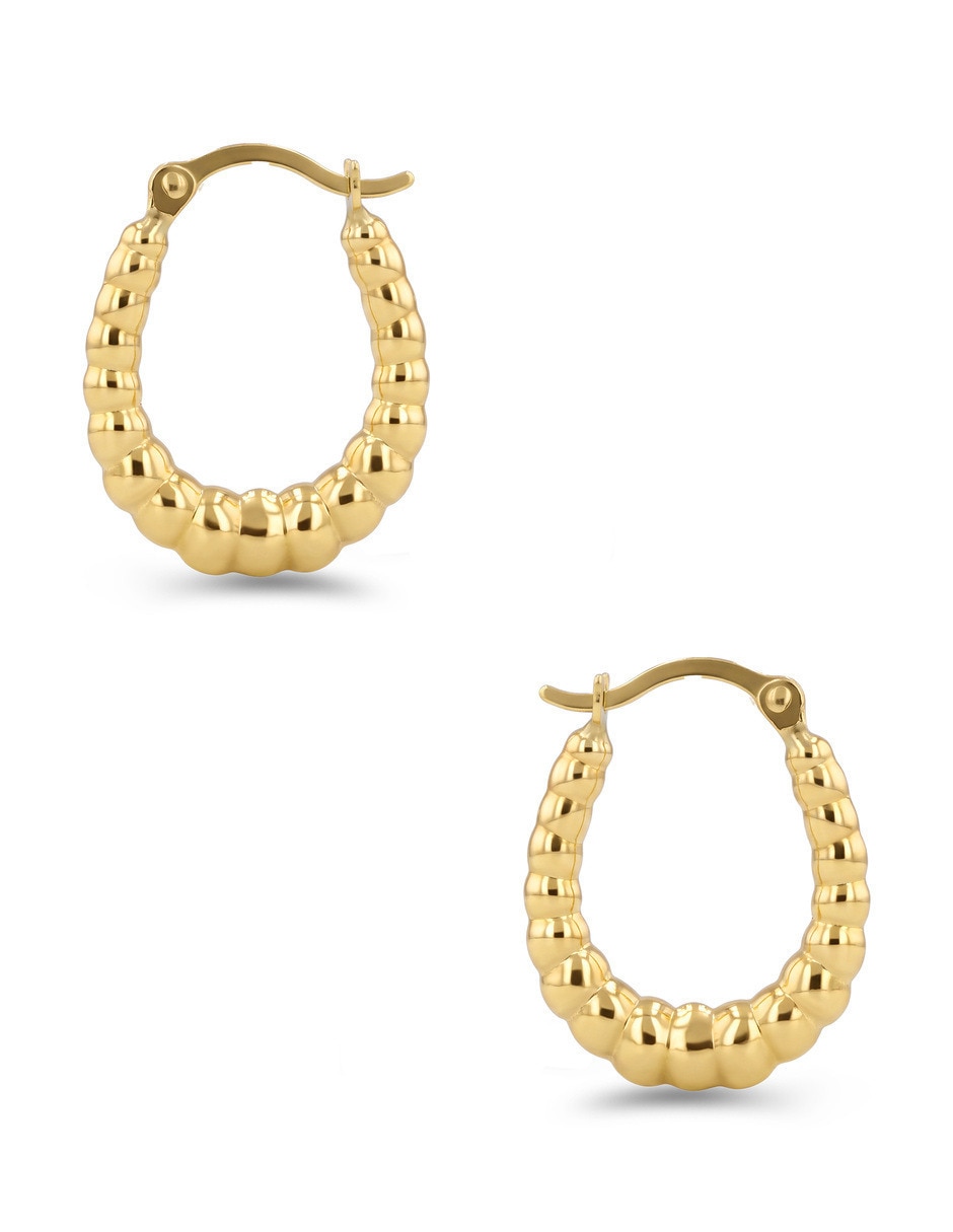 Arracadas joyerias bizzarro de oro amarillo 14 k con acabado brillante 4