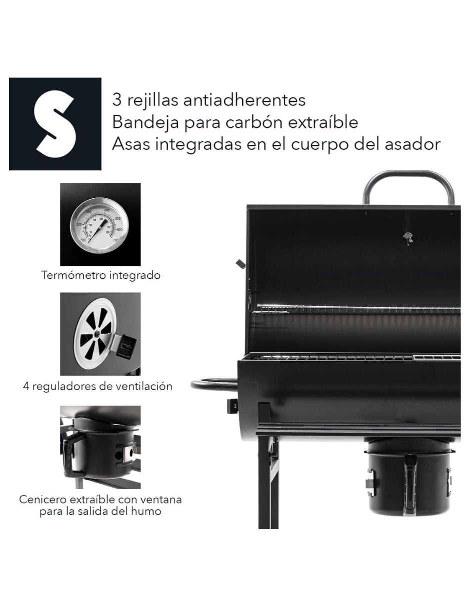 Asador carbón de acero 4