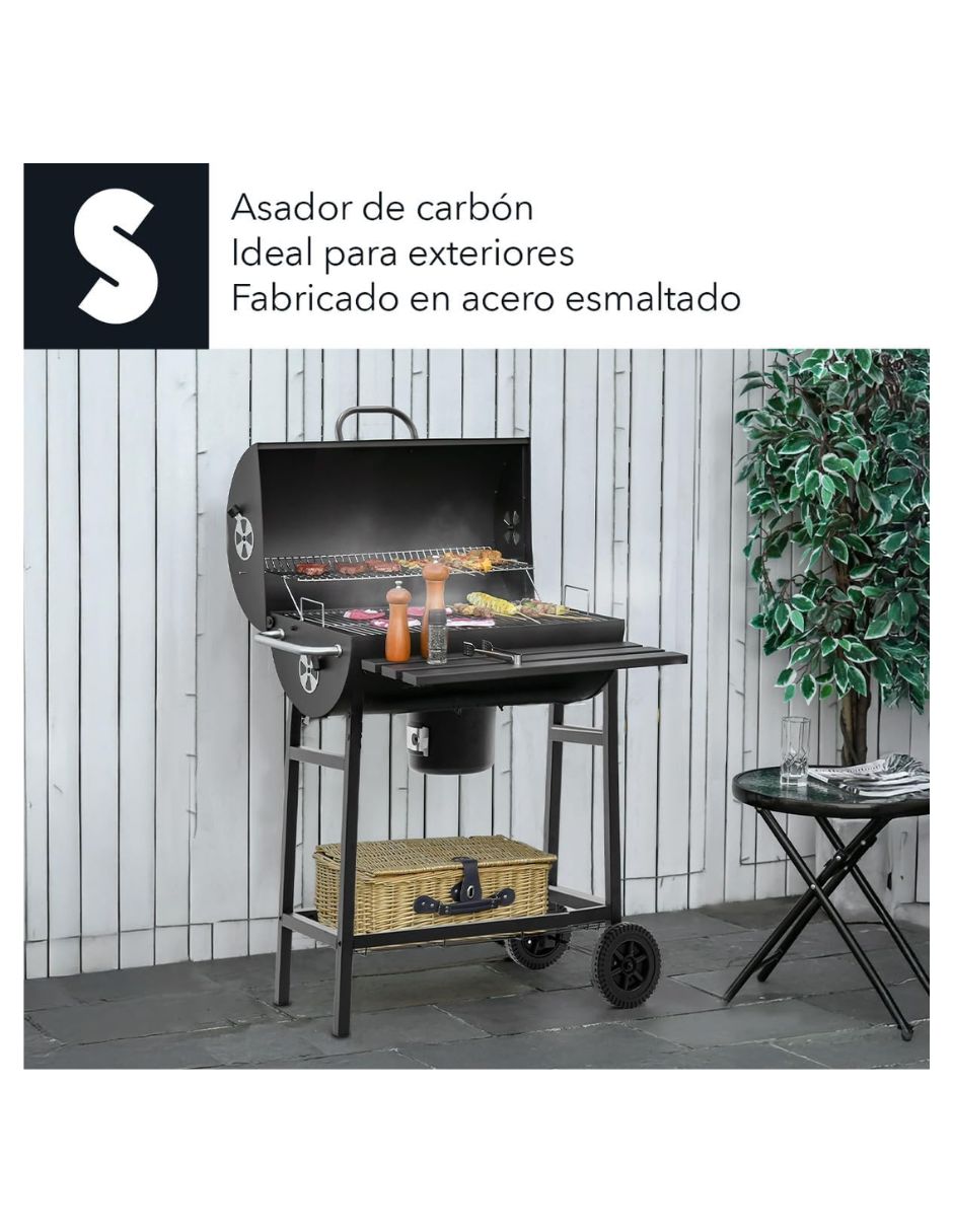 Asador carbón de acero 2