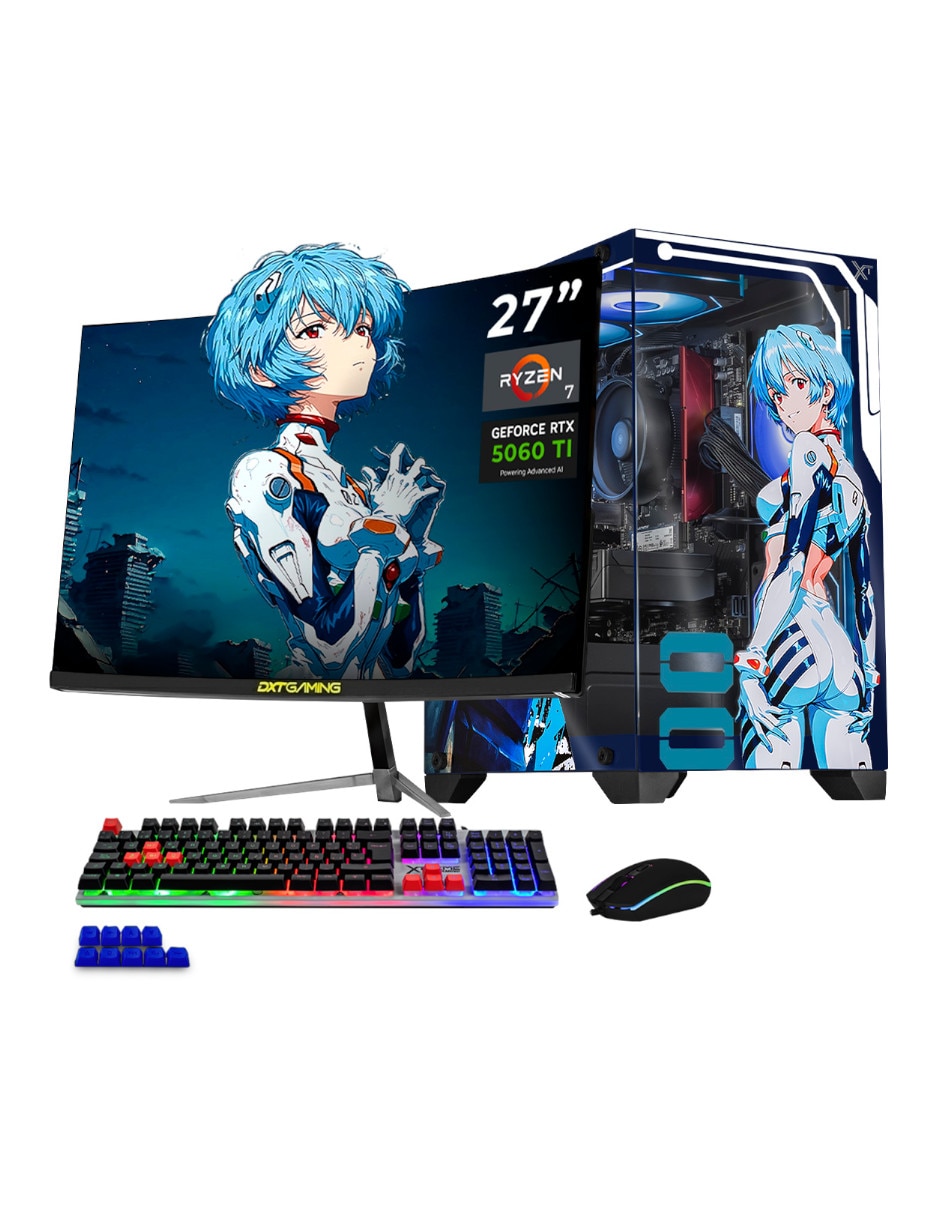 Computadora gamer 27 pulgadas Full HD AMD Ryzen 7 NVIDIA GeForce RTX 5060 Ti 16 GB RAM 1 TB