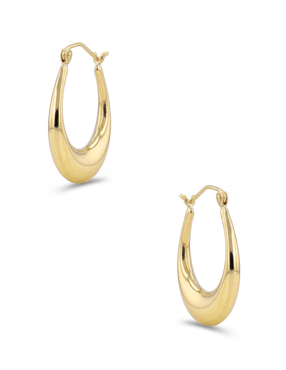 Arracadas joyerias bizzarro de oro amarillo 14 k con acabado brillante 2