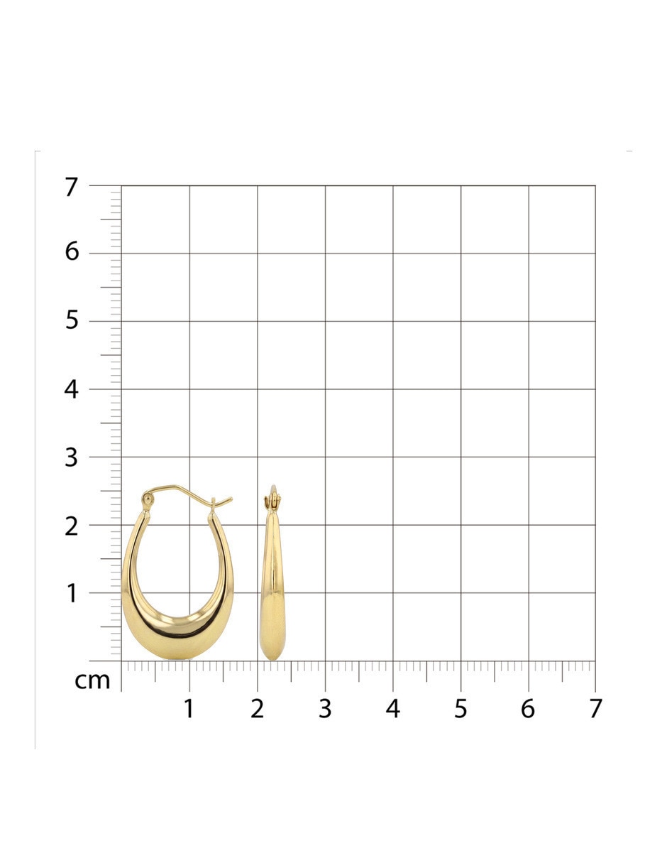 Arracadas joyerias bizzarro de oro amarillo 14 k con acabado brillante 5