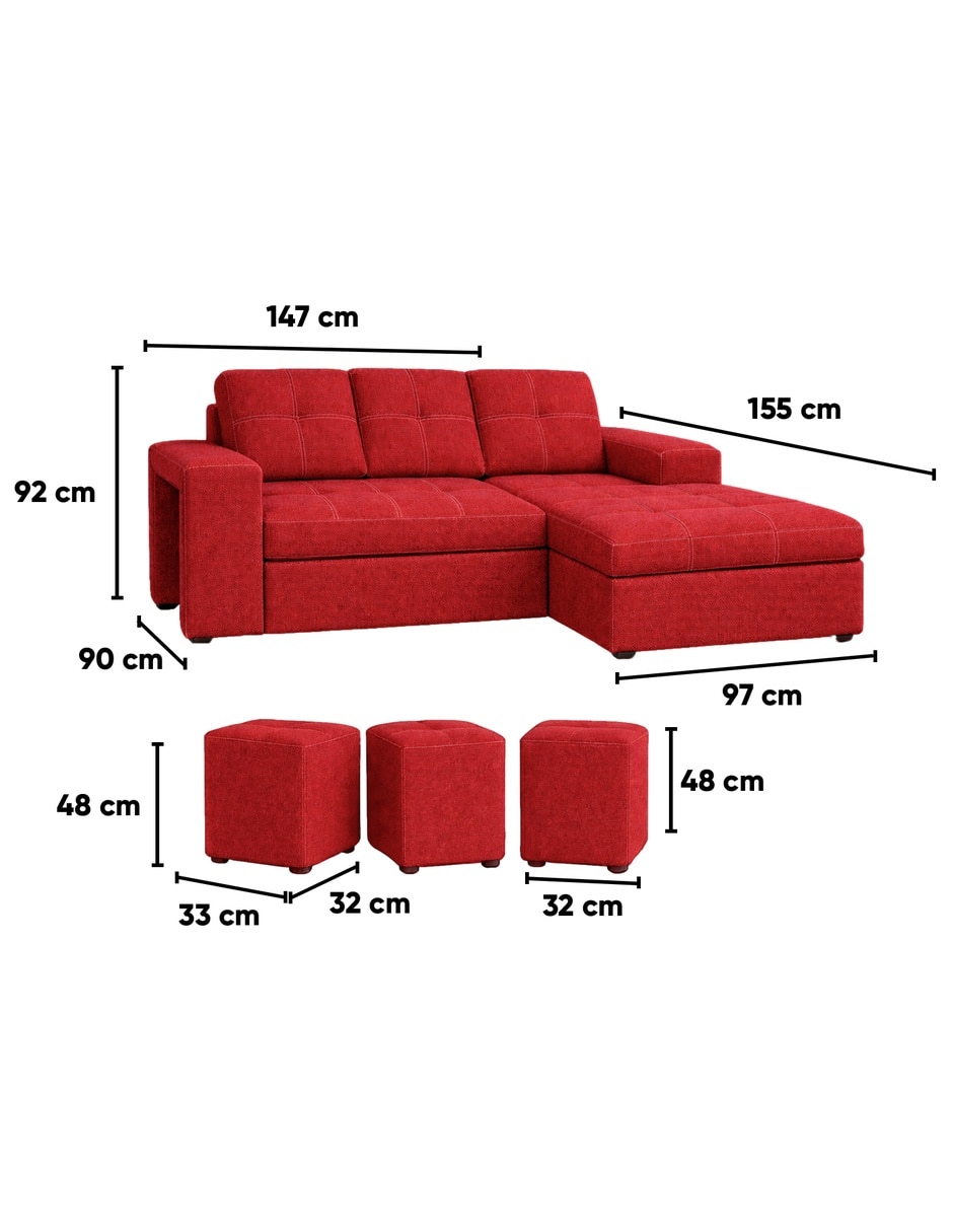 Sala modular derecha de lino 5
