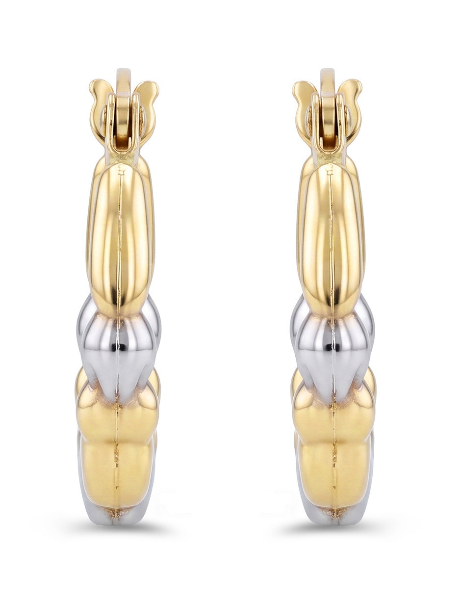 Arracadas joyerias bizzarro de oro amarillo 14 k con acabado brillante