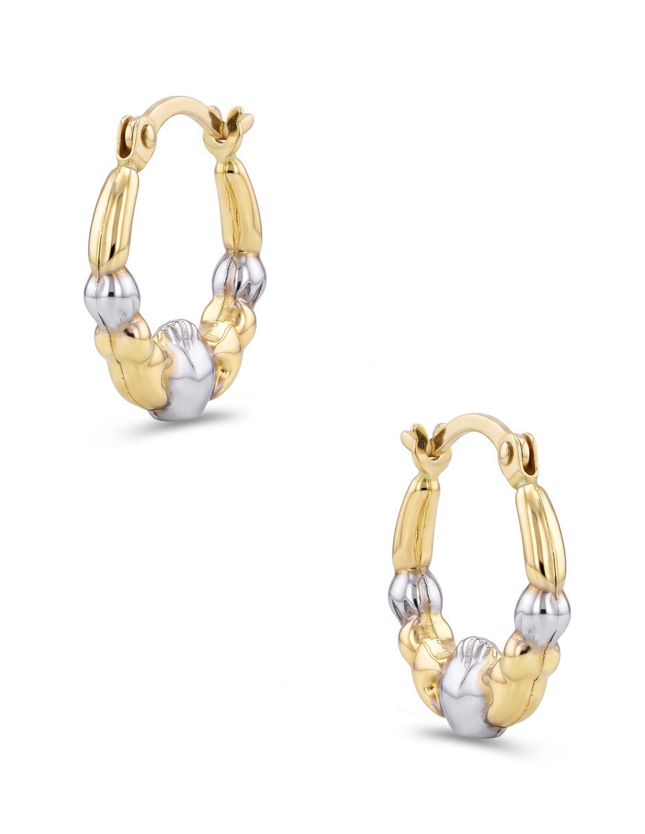 Arracadas joyerias bizzarro de oro amarillo 14 k con acabado brillante 2