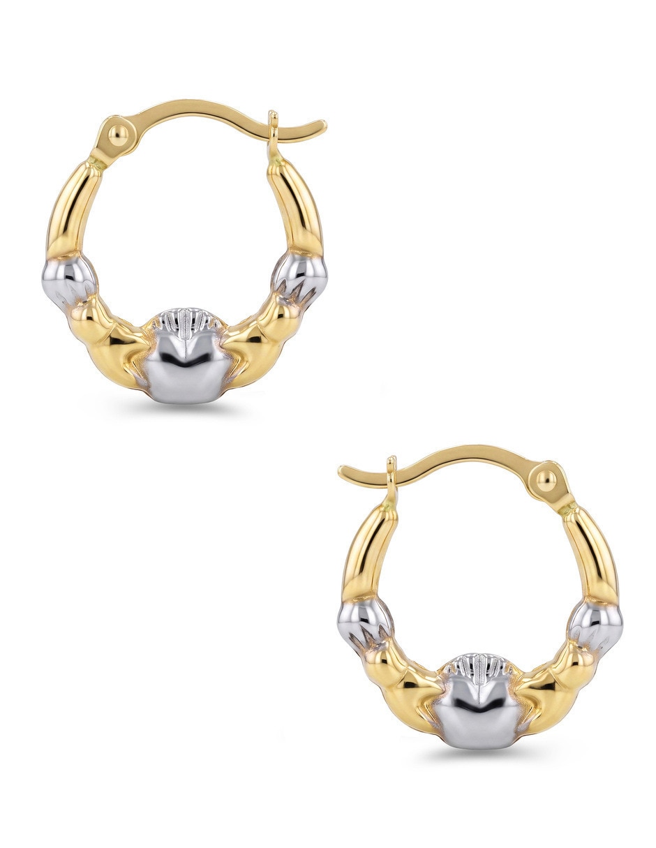 Arracadas joyerias bizzarro de oro amarillo 14 k con acabado brillante 4