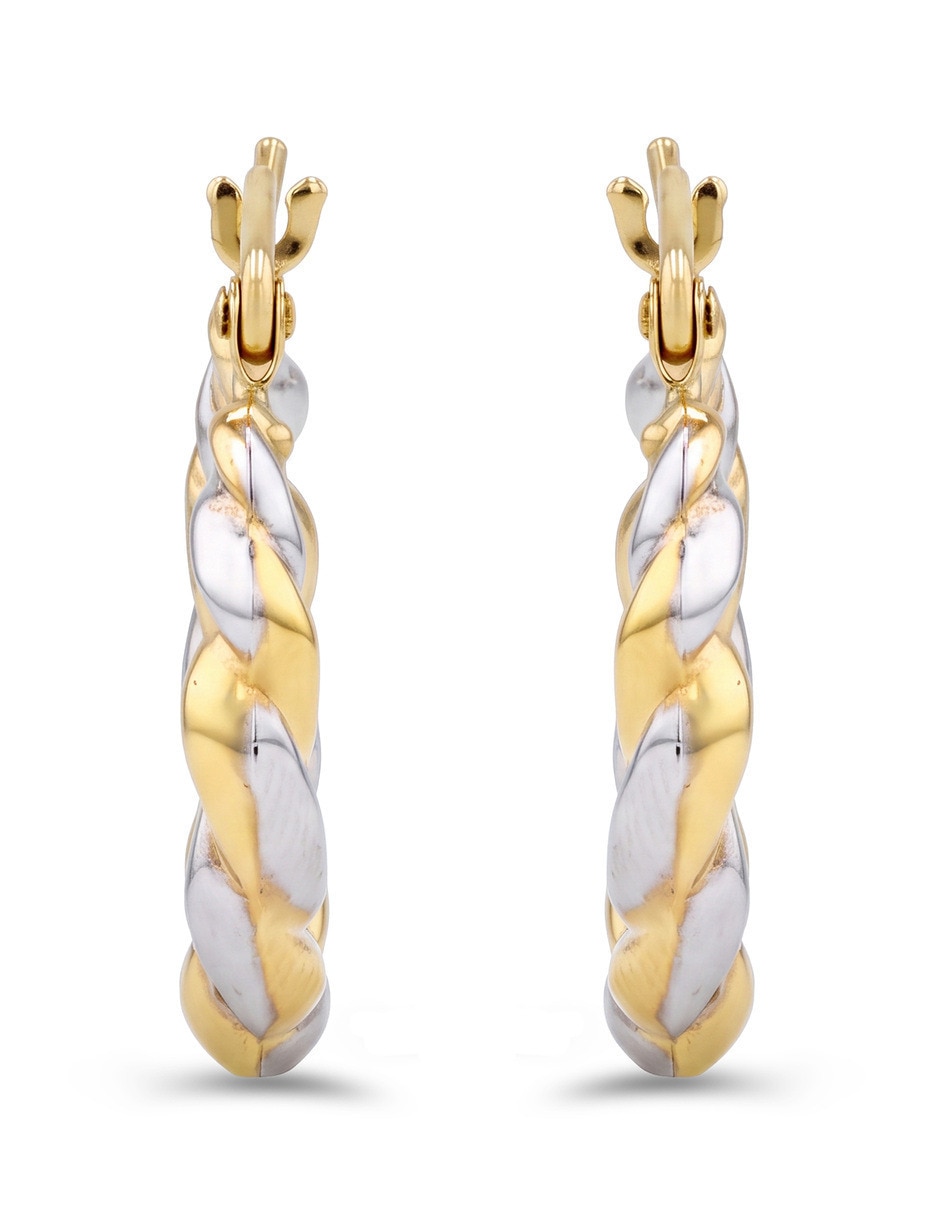Arracadas joyerias bizzarro de oro amarillo 14 k con acabado brillante Arracadas joyerias bizzarro de oro amarillo 14 k con acabado brillante