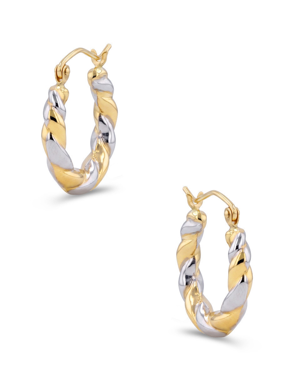 Arracadas joyerias bizzarro de oro amarillo 14 k con acabado brillante 2