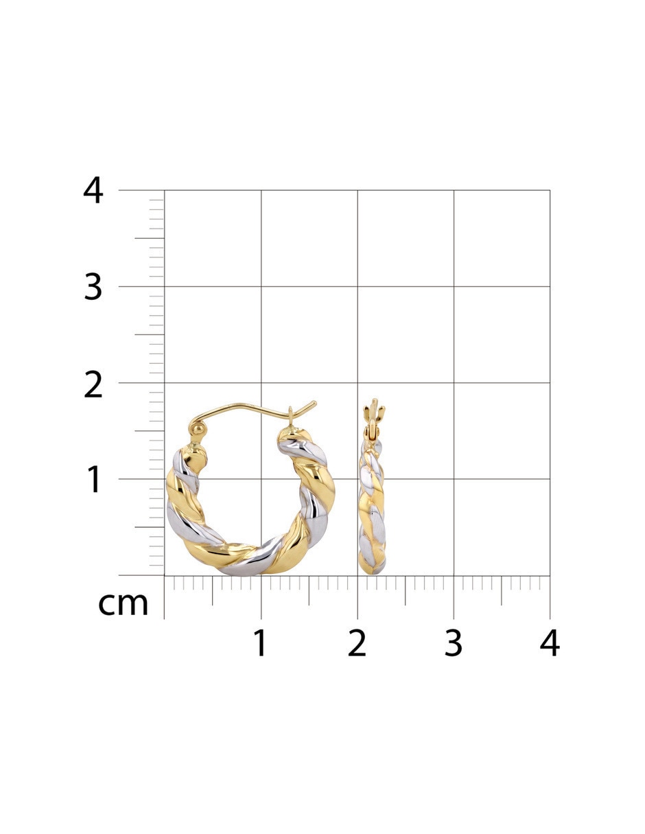 Arracadas joyerias bizzarro de oro amarillo 14 k con acabado brillante 5