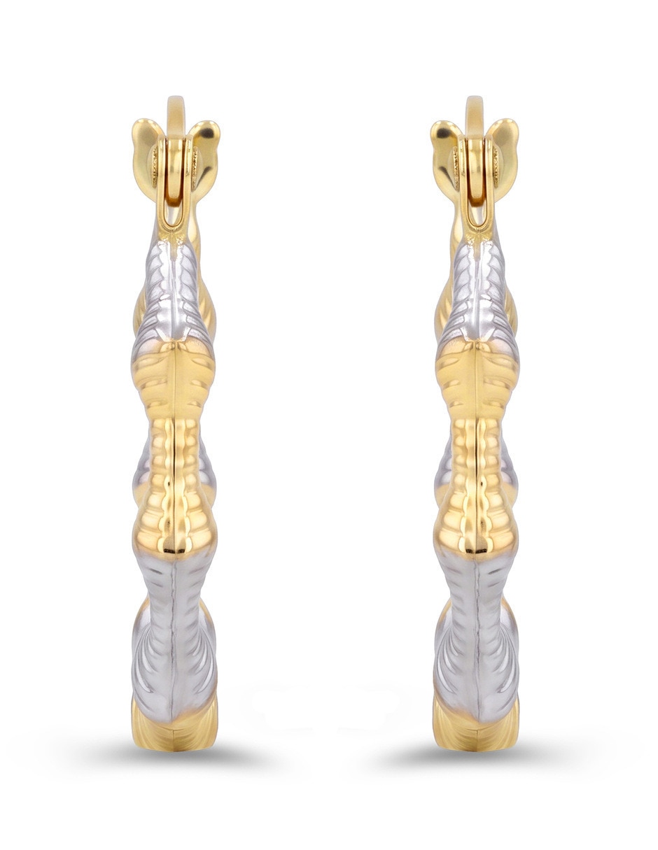 Arracadas joyerias bizzarro de oro amarillo 14 k con acabado brillante