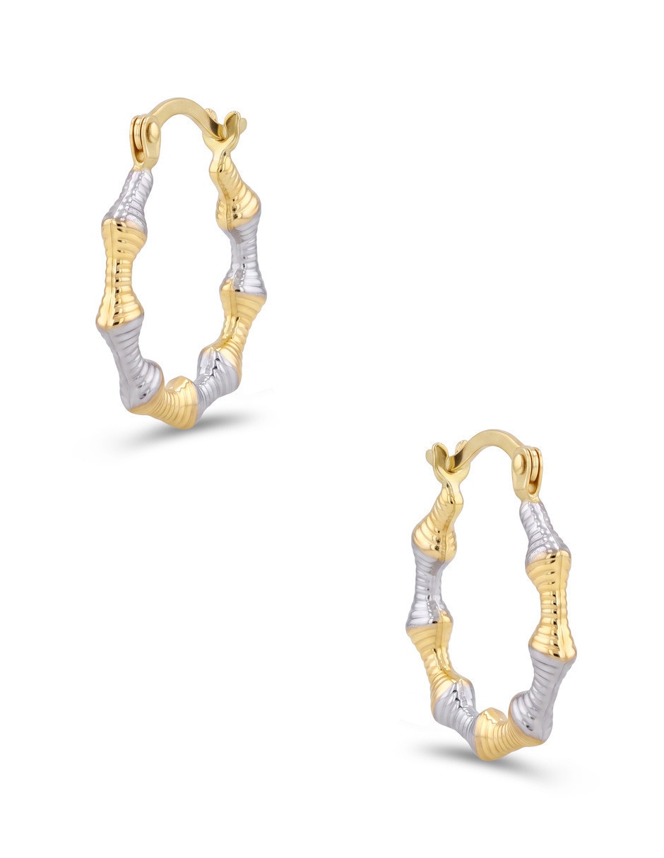 Arracadas joyerias bizzarro de oro amarillo 14 k con acabado brillante 2