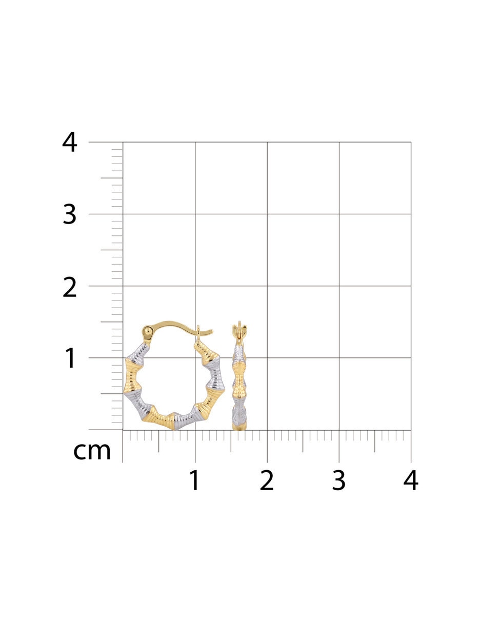 Arracadas joyerias bizzarro de oro amarillo 14 k con acabado brillante 5