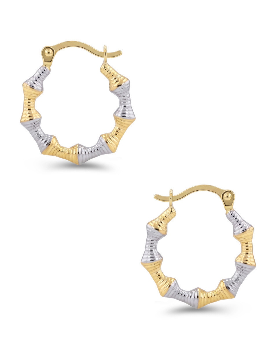 Arracadas joyerias bizzarro de oro amarillo 14 k con acabado brillante 4