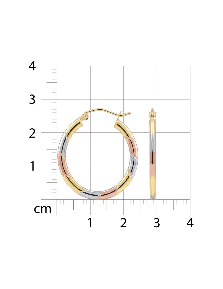 Arracadas joyerias bizzarro de oro florentino 14 k con acabado brillante 5