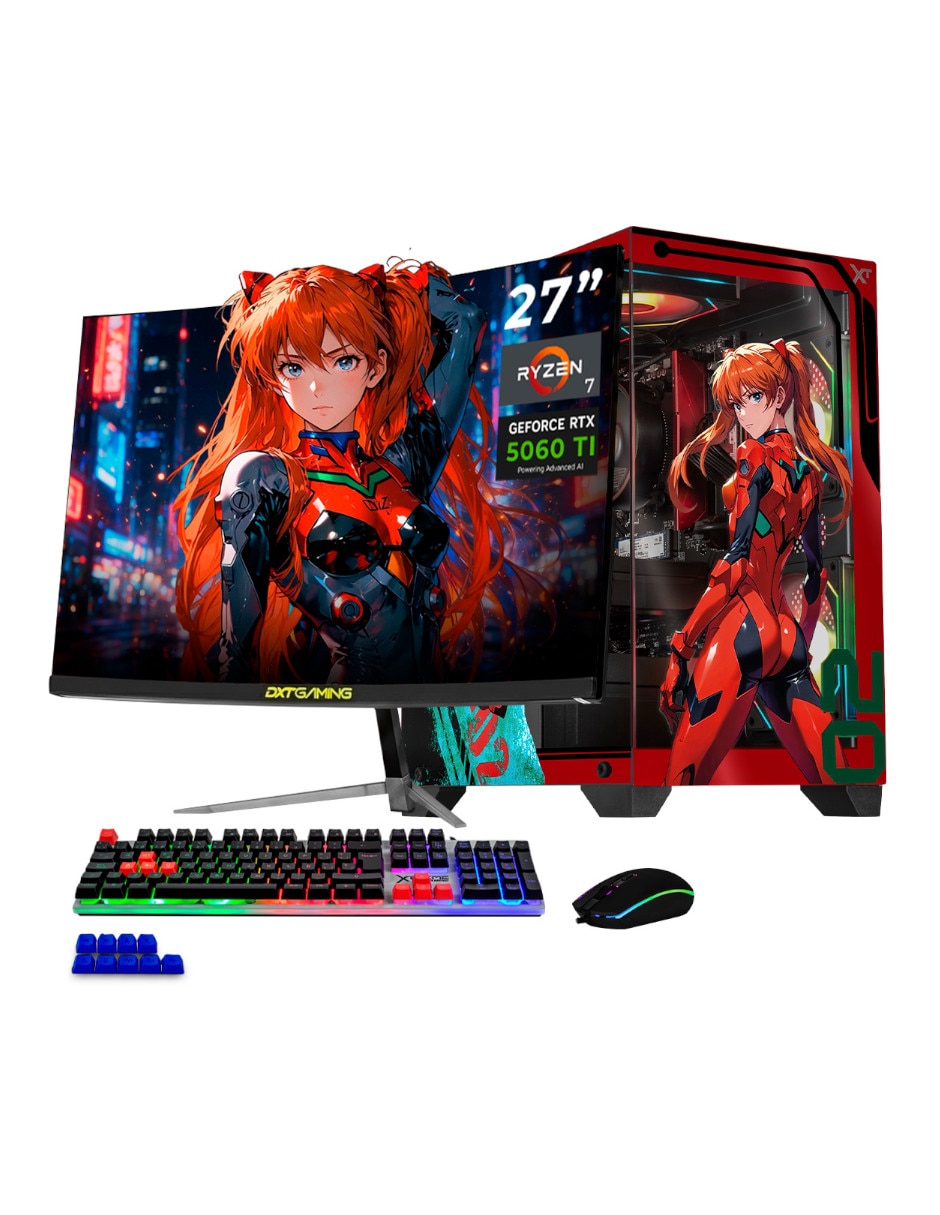 Computadora gamer 27 pulgadas Full HD AMD Ryzen 7 NVIDIA GeForce RTX 5060 Ti 16 GB RAM 1 TB Computadora gamer 27 pulgadas Full HD AMD Ryzen 7 NVIDIA GeForce RTX 5060 Ti 16 GB RAM 1 TB