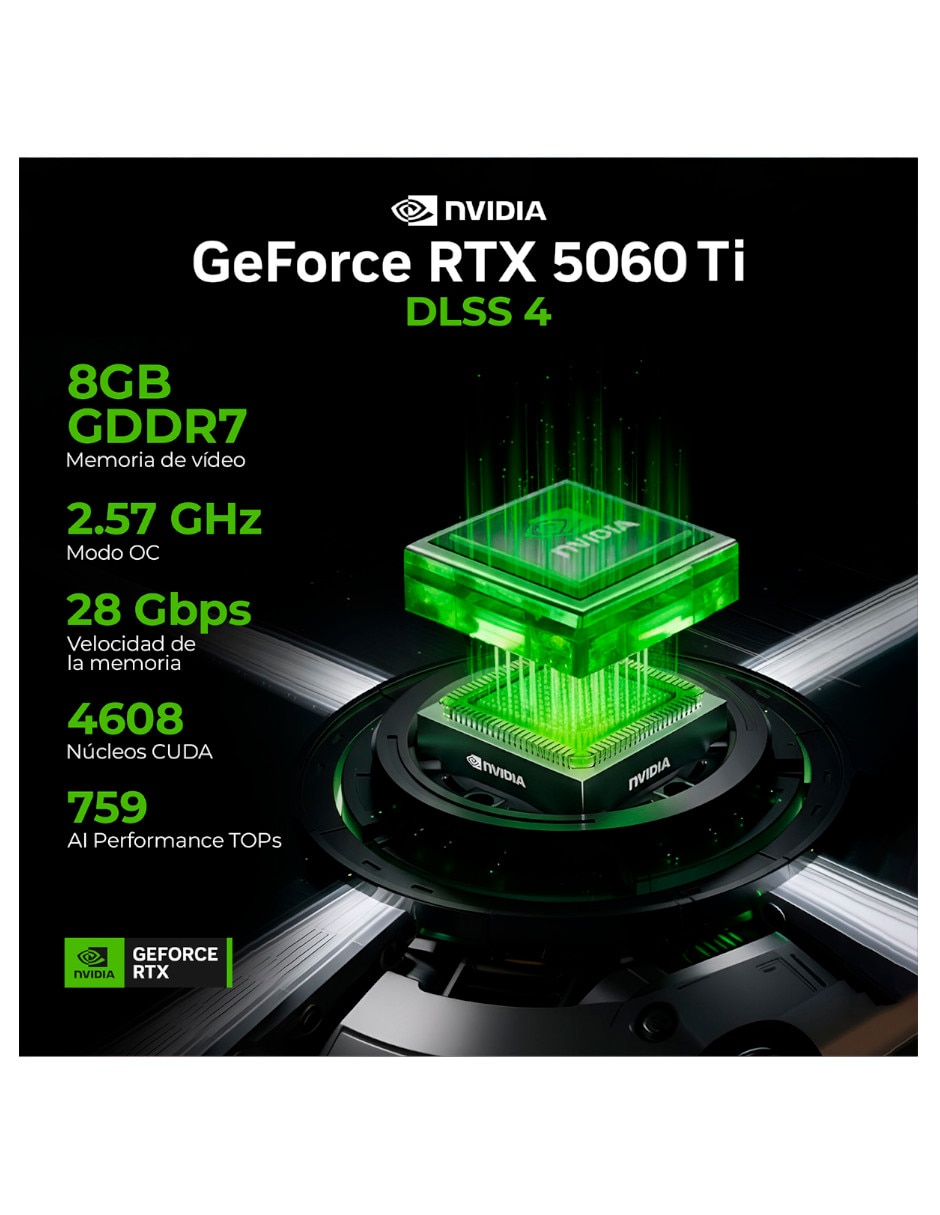 Computadora gamer 27 pulgadas Full HD AMD Ryzen 7 NVIDIA GeForce RTX 5060 Ti 16 GB RAM 1 TB 8